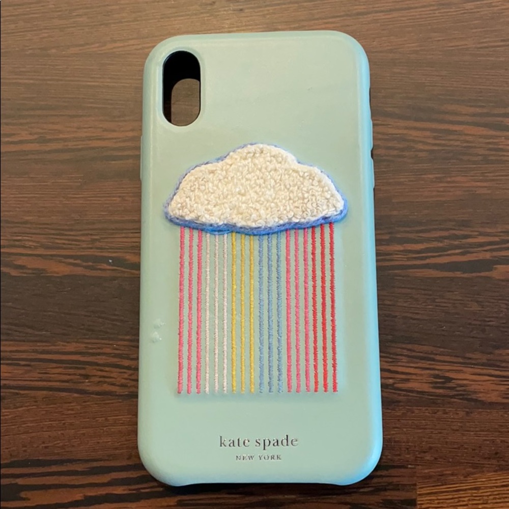 Light blue soft leather IPhone XR case